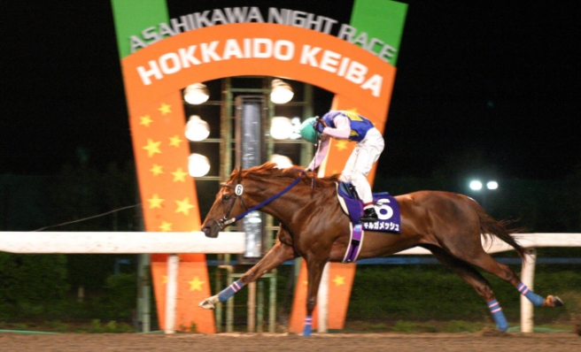 北海優駿を勝ったギルガメッシュ。この年の角川厩舎は別々の馬で３冠独占